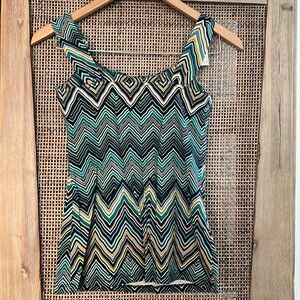 LOFT Multicolor Zigzag Sleeveless Top